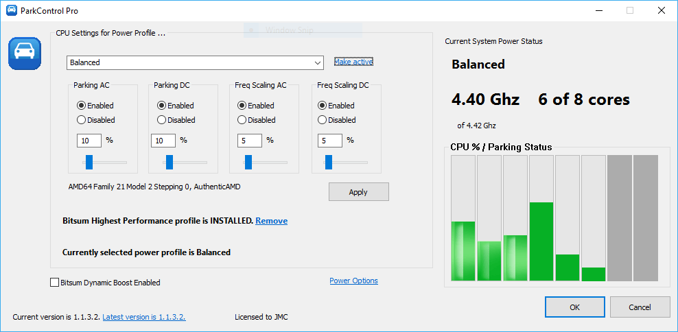 Bitsum ParkControl Pro Full Preactivated