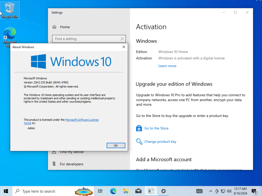 Windows 10 Preactivated