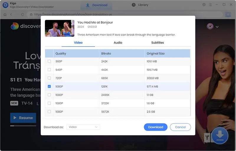 Kigo DiscoveryPlus Video Downloader Full Version