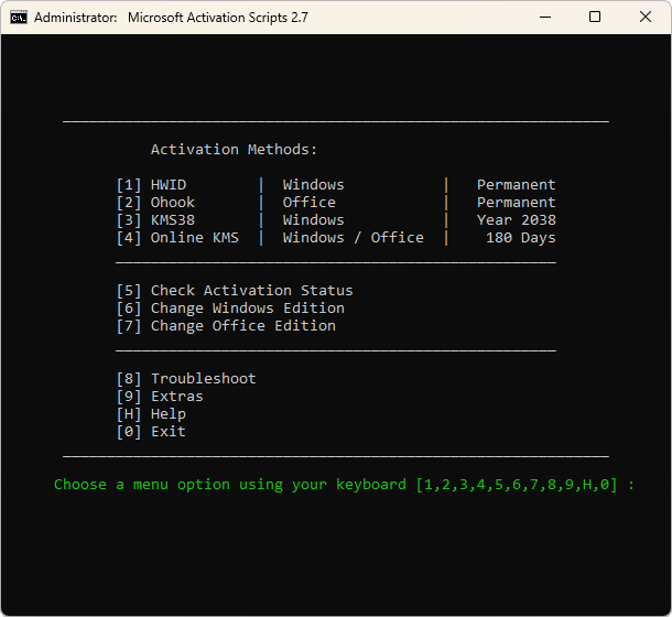 Microsoft Activation Scripts