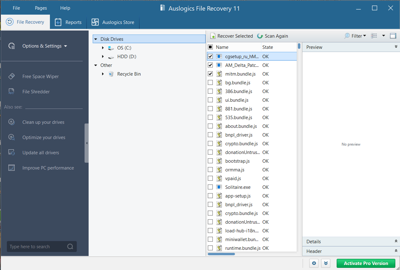 Auslogics File Recovery Full Version